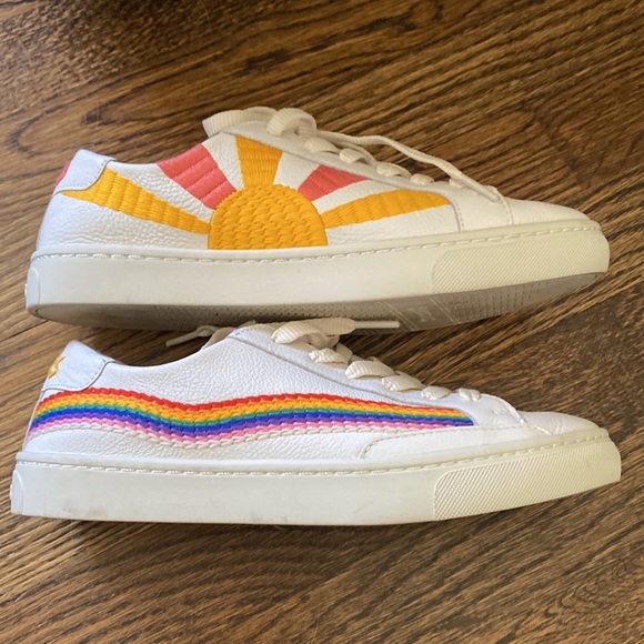 Soludos Shooting Star Embroidered Leather Sneakers - Picture 2 of 7